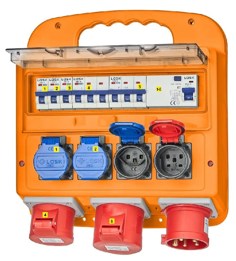 Stromverteiler 32A – 4 Steckdosen